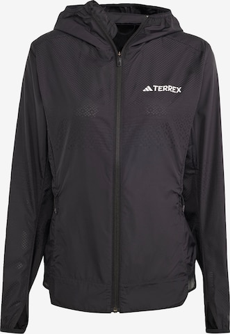 ADIDAS TERREX Outdoor Jacket 'Xperior Windweave Wind' in Black: front