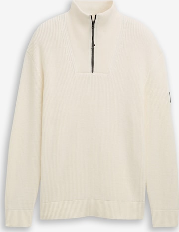 TOM TAILOR DENIM Trui in Wit: voorkant