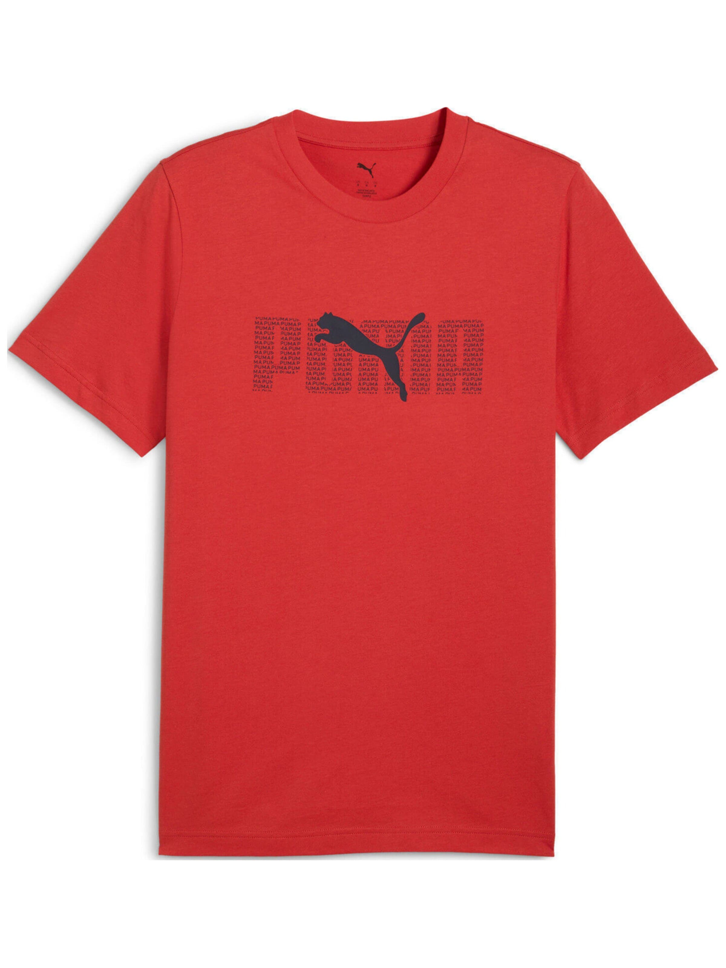 PUMA Shirt 'Puma Ess Logo Lab Tee'‌ in Rot: Vorderseite