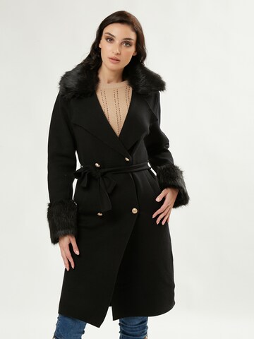 Influencer Between-seasons coat in Black: front