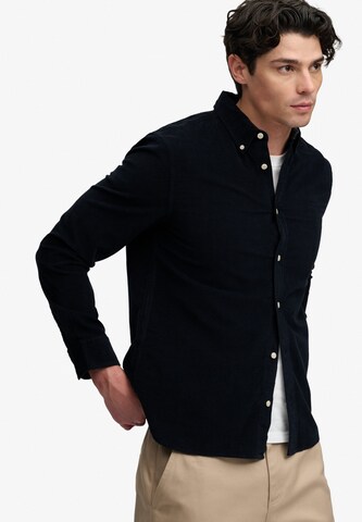 Superdry & Co Regular fit Overhemd 'CLASSIC' in Blauw