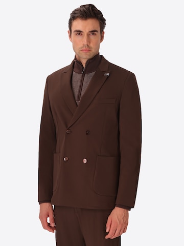 Distretto12 - Ajuste regular Chaqueta saco 'H.P.' en marrón: frente