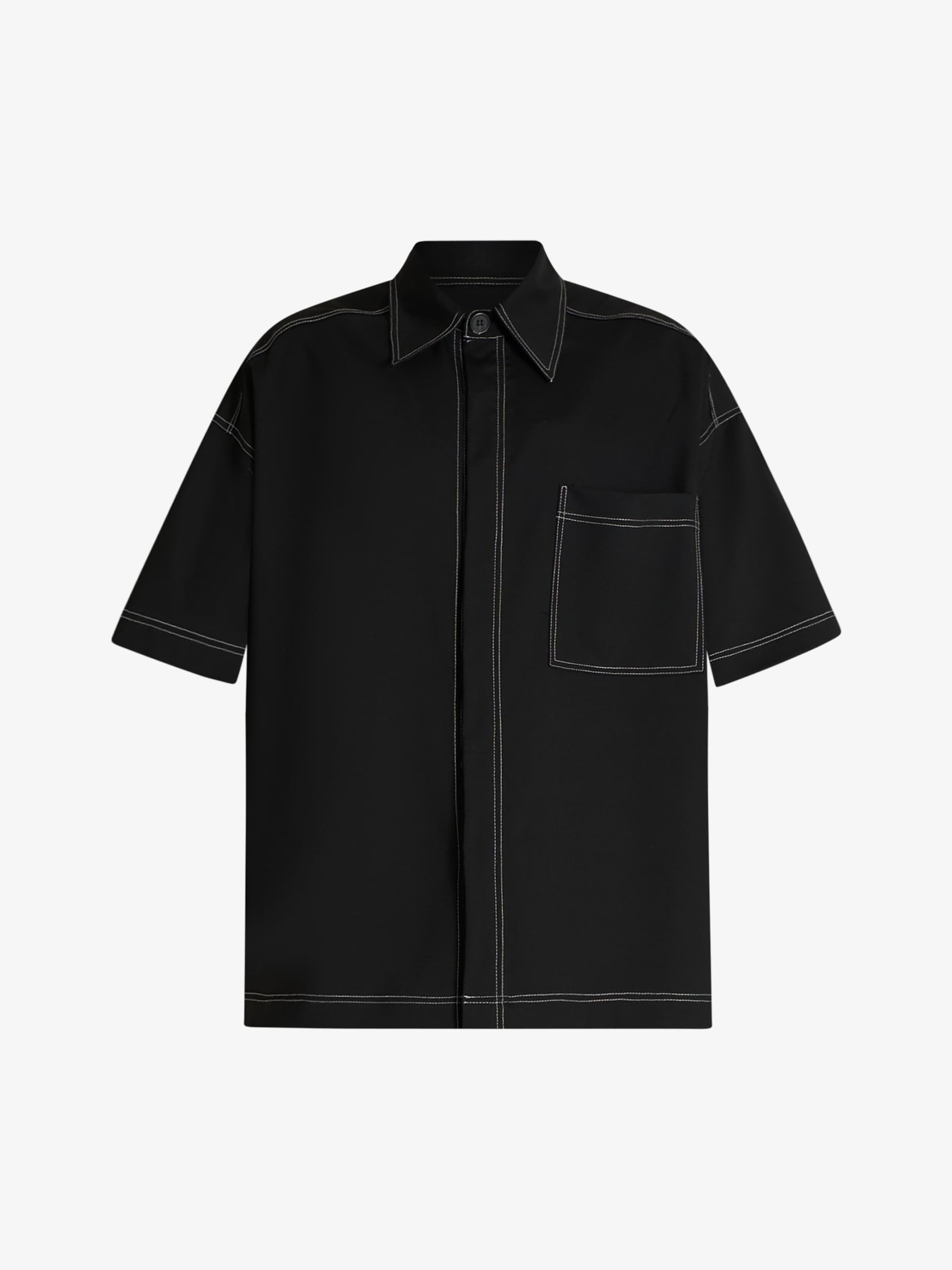 Coupe regular Chemise DARK LABEL en noir : devant