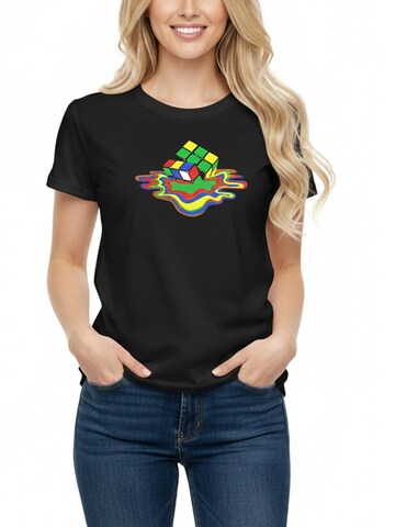 MAKAYA Shirt 'Zauberwürfel' in Black