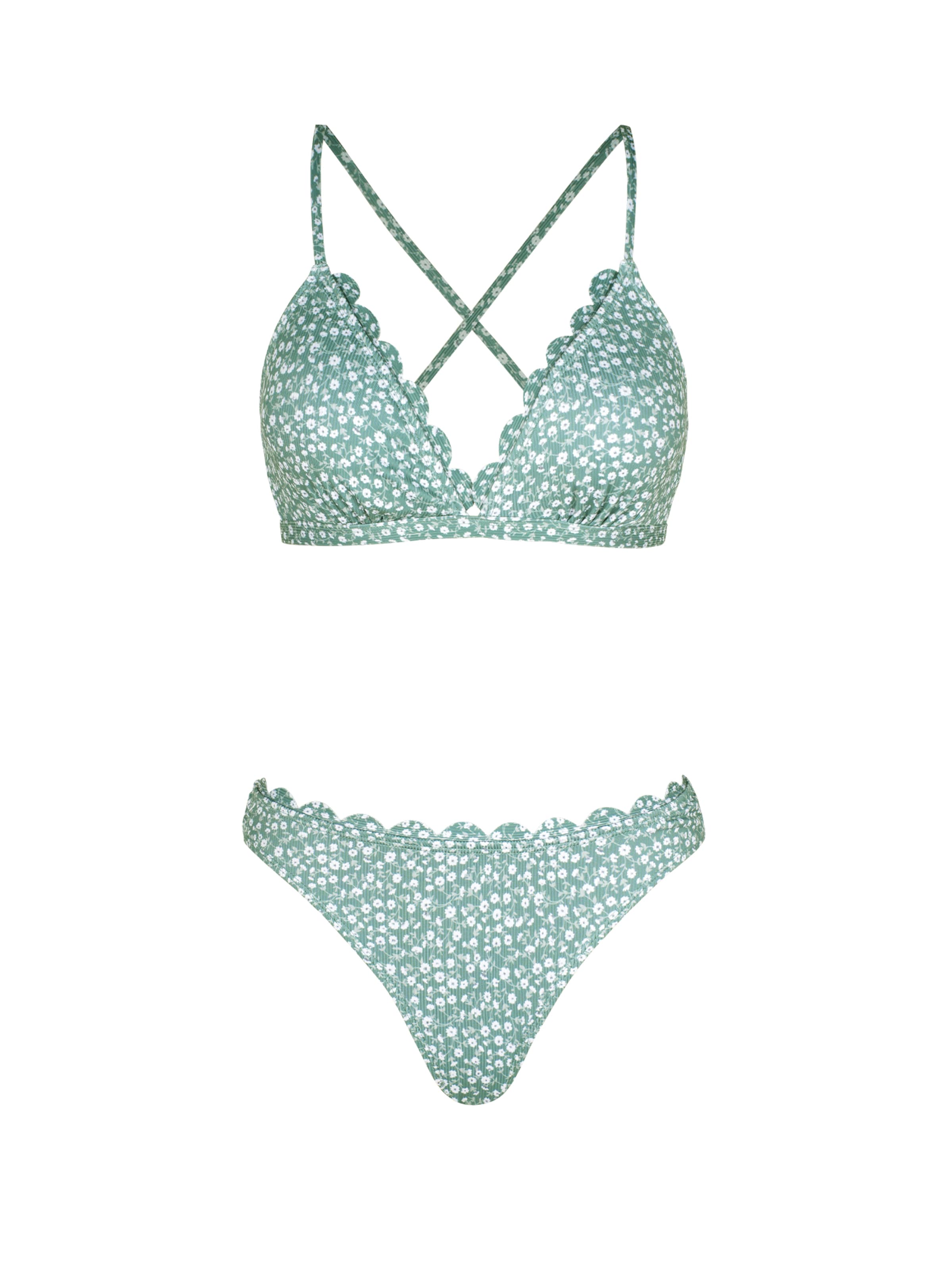 Cupshe Bustier Bikini 'CAA12C4B109CR'‌‌‌‌‌‌‌‌‌ in Grün: Vorderseite