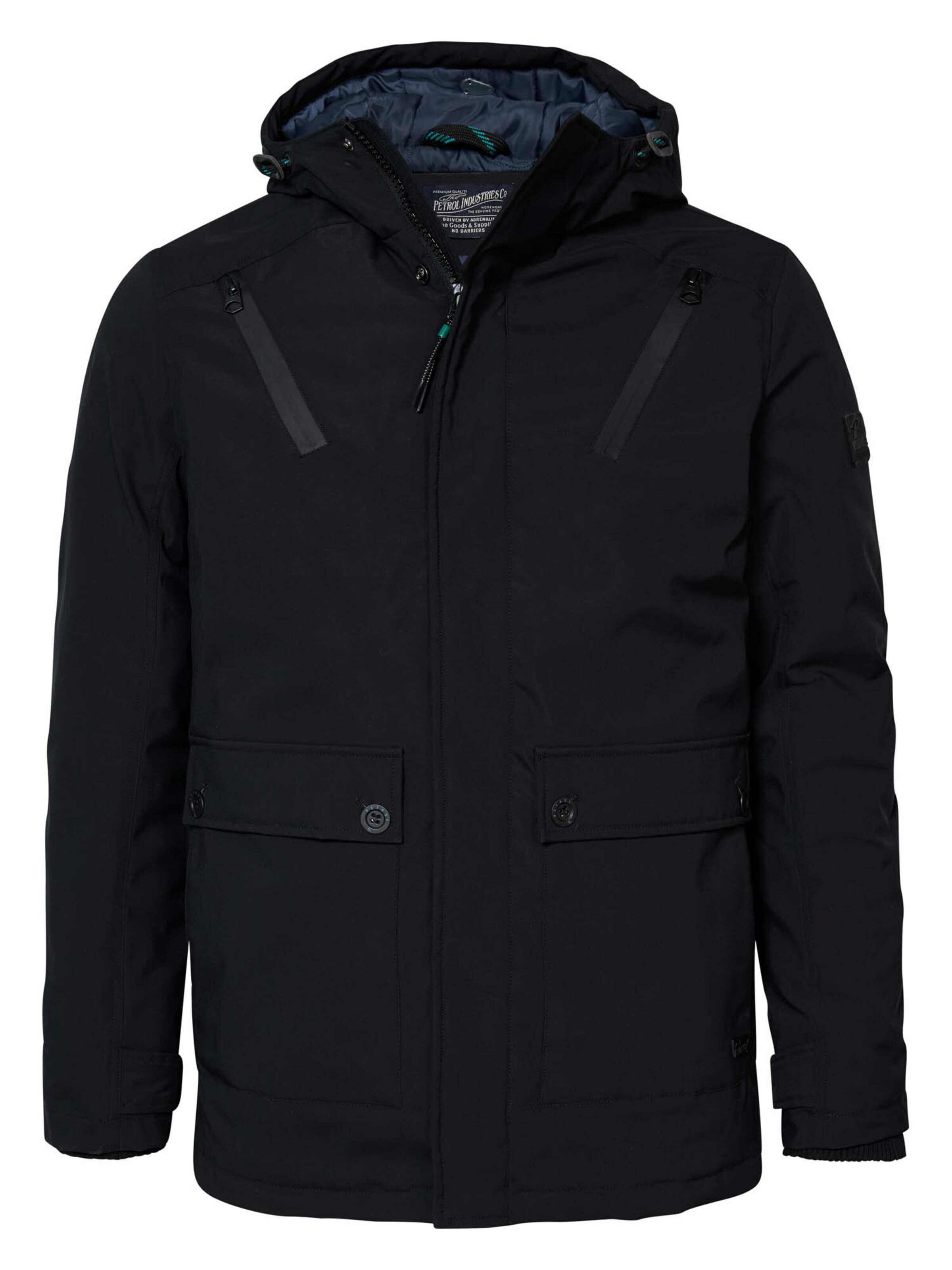 Petrol Industries Between-Season Jacket in Black: front