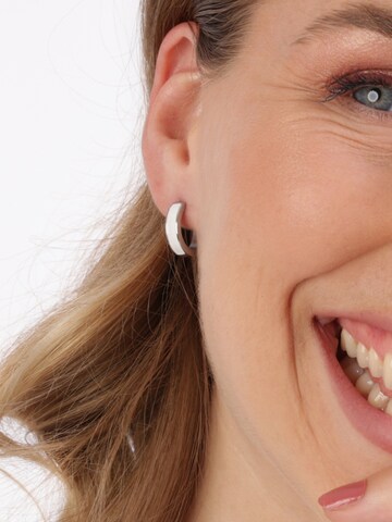 Lucardi Earrings in Silver: front