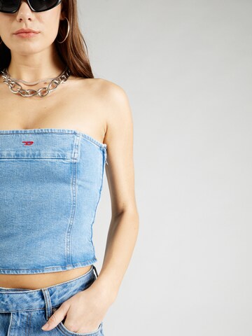 DIESEL - Top 'DE-VILLE' em azul