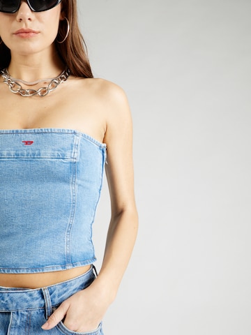 DIESEL - Top 'DE-VILLE' em azul