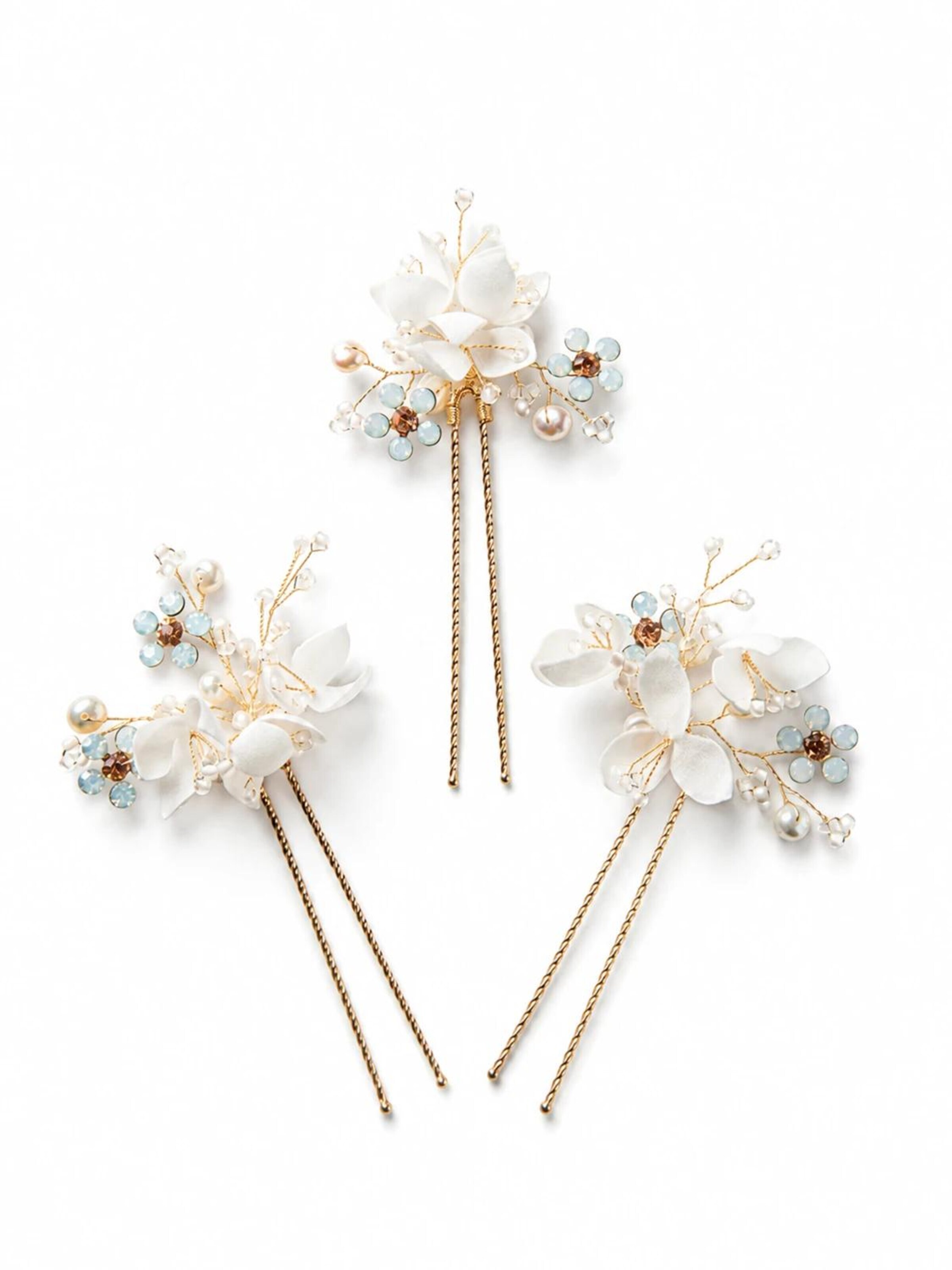 Sally Jane Bridal Ornement pour cheveux 'Ilja Hairpins Gold' en One Size en or, Vue avec produit