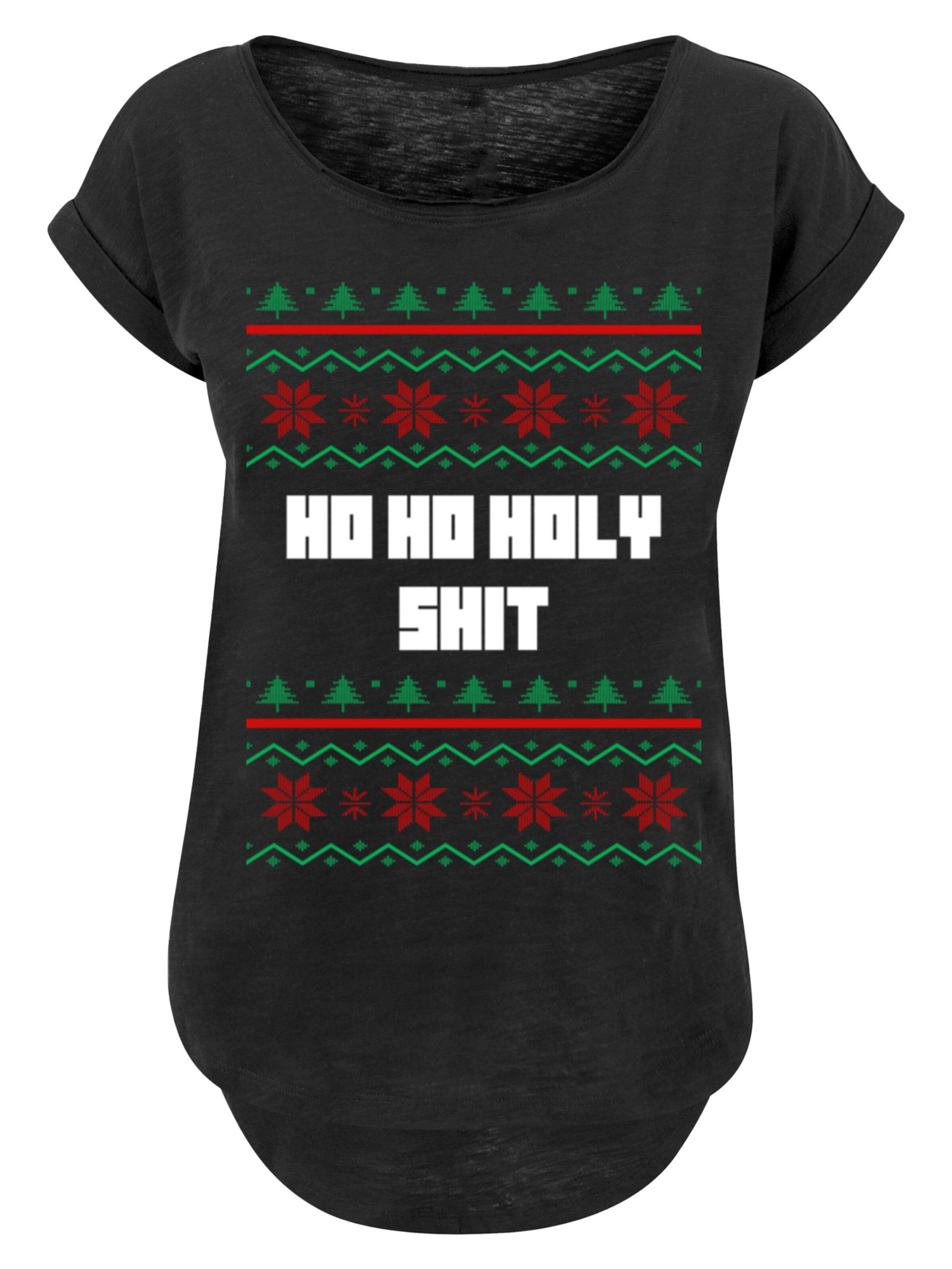F4NT4STIC Shirt 'Ho Ho Holy' in Black: front