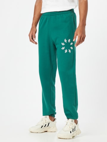 ADIDAS ORIGINALS Tapered Trousers 'Spinner' in Green: front