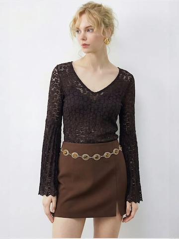Camicia da donna 'Blusen' di Bianco Lucci in nero: frontale