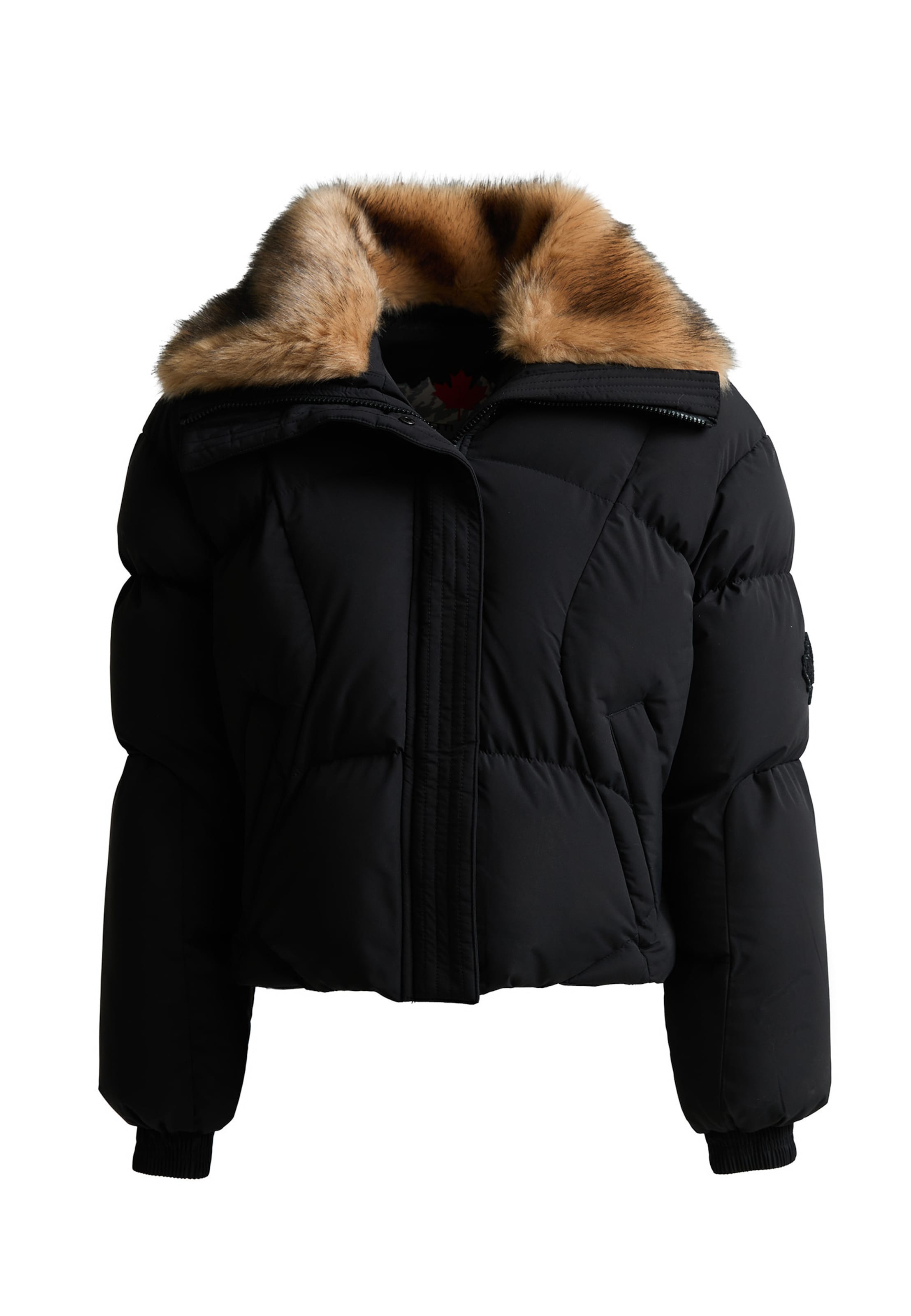 Zavetti Canada Winterjas ' LURISIA ' in Zwart: voorkant