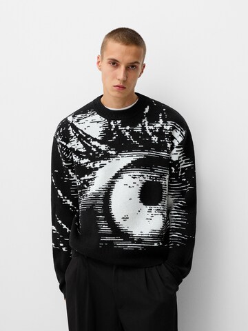 Pull-over Bershka en noir : devant