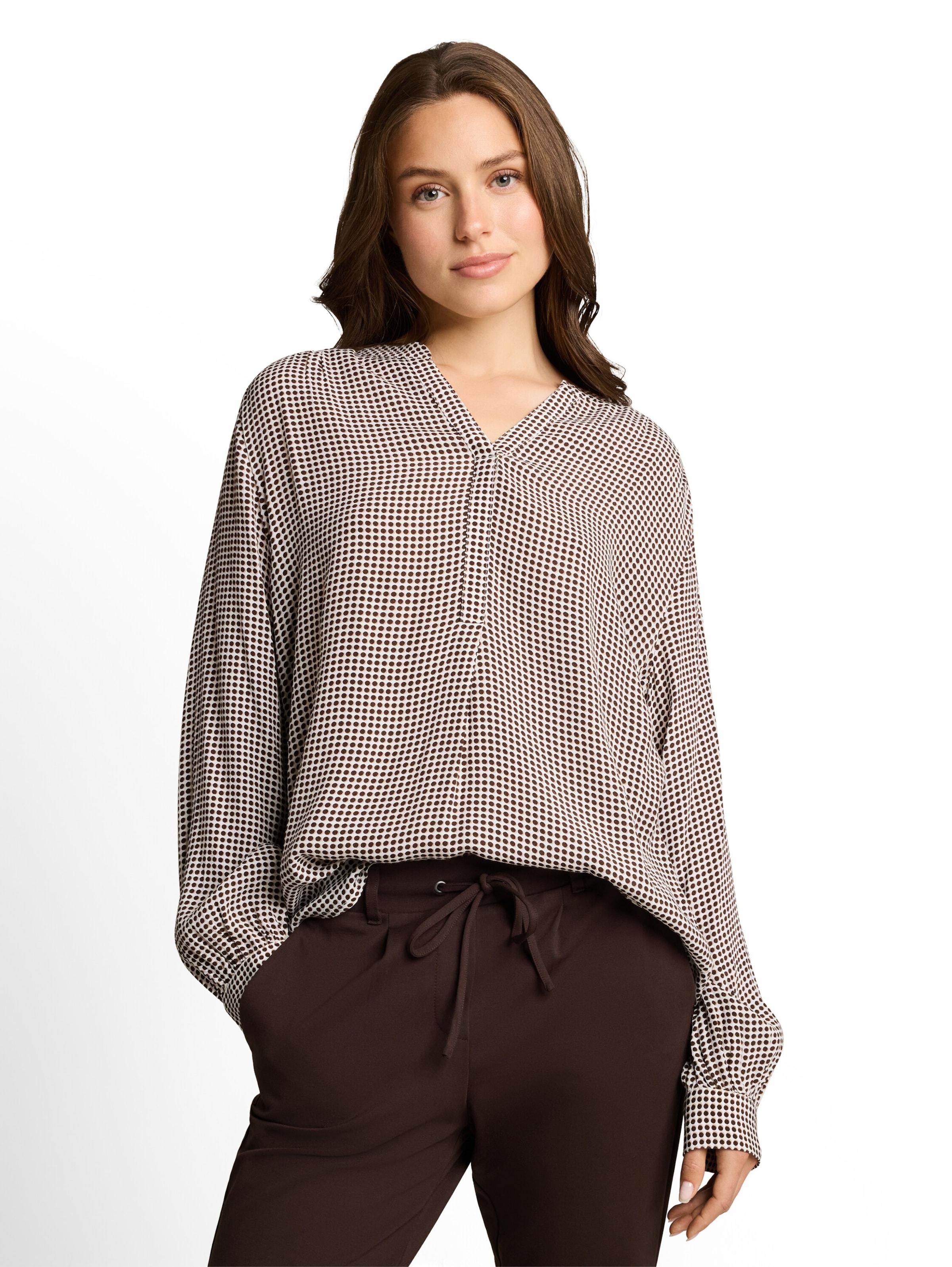 TOM TAILOR Blouse in Brown: front