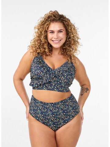 Sutien de tricou Sutien costum de baie 'SKATRIN' de la Swim by Zizzi pe albastru