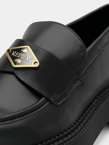 REPLAYSlip On cipele 'NUMB NY' - crna boja