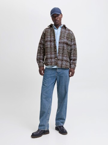 JACK & JONES Средняя посадка Рубашка 'DENVER' в Коричневый