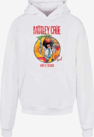 Merchcode Sweatshirt 'Motley Crue - Allister Fiend SATD' in Wit: voorkant