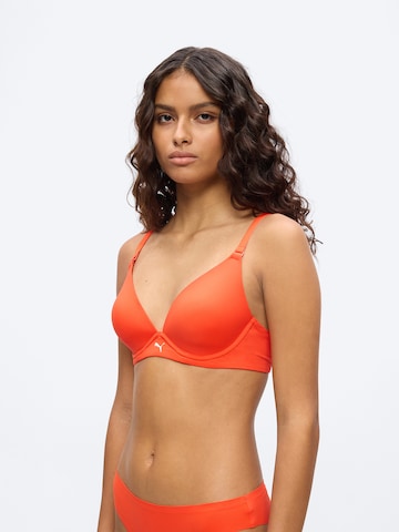 PUMA Бюстгальтер под футболку Бюстгальтер в Красный: спереди