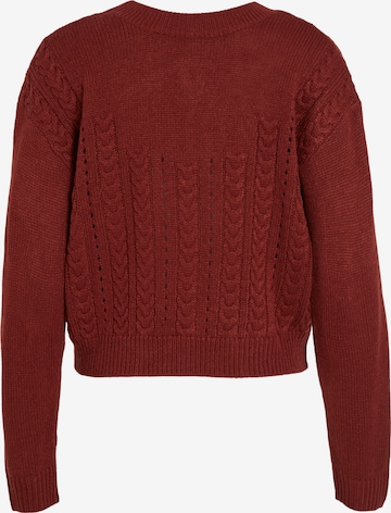 VILA Knit Cardigan 'Oa' in Red