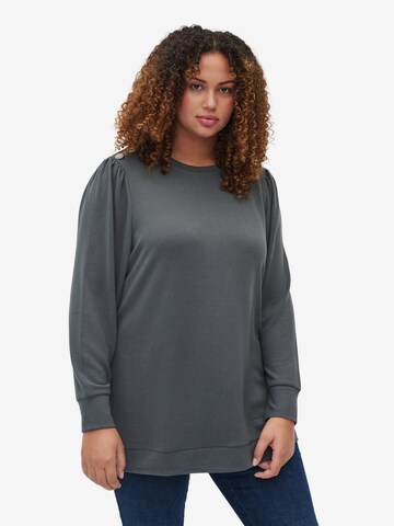 Zizzi Sweater 'LUCCA' in Grey: front