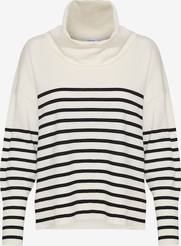 SAINT TROPEZ Pullover 'Grila' in Weiß: Vorderseite