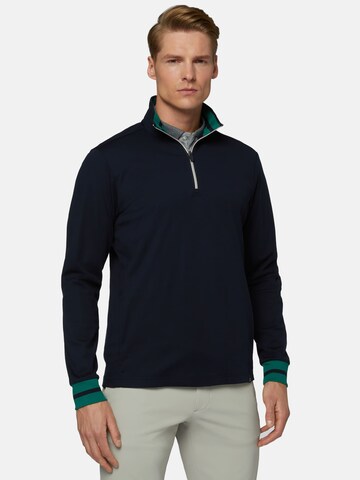 Sweat-shirt Boggi Milano en bleu : devant