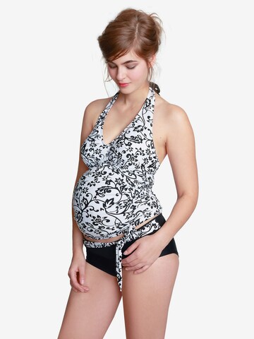 petit amour Minimiser Tankini in Black: front