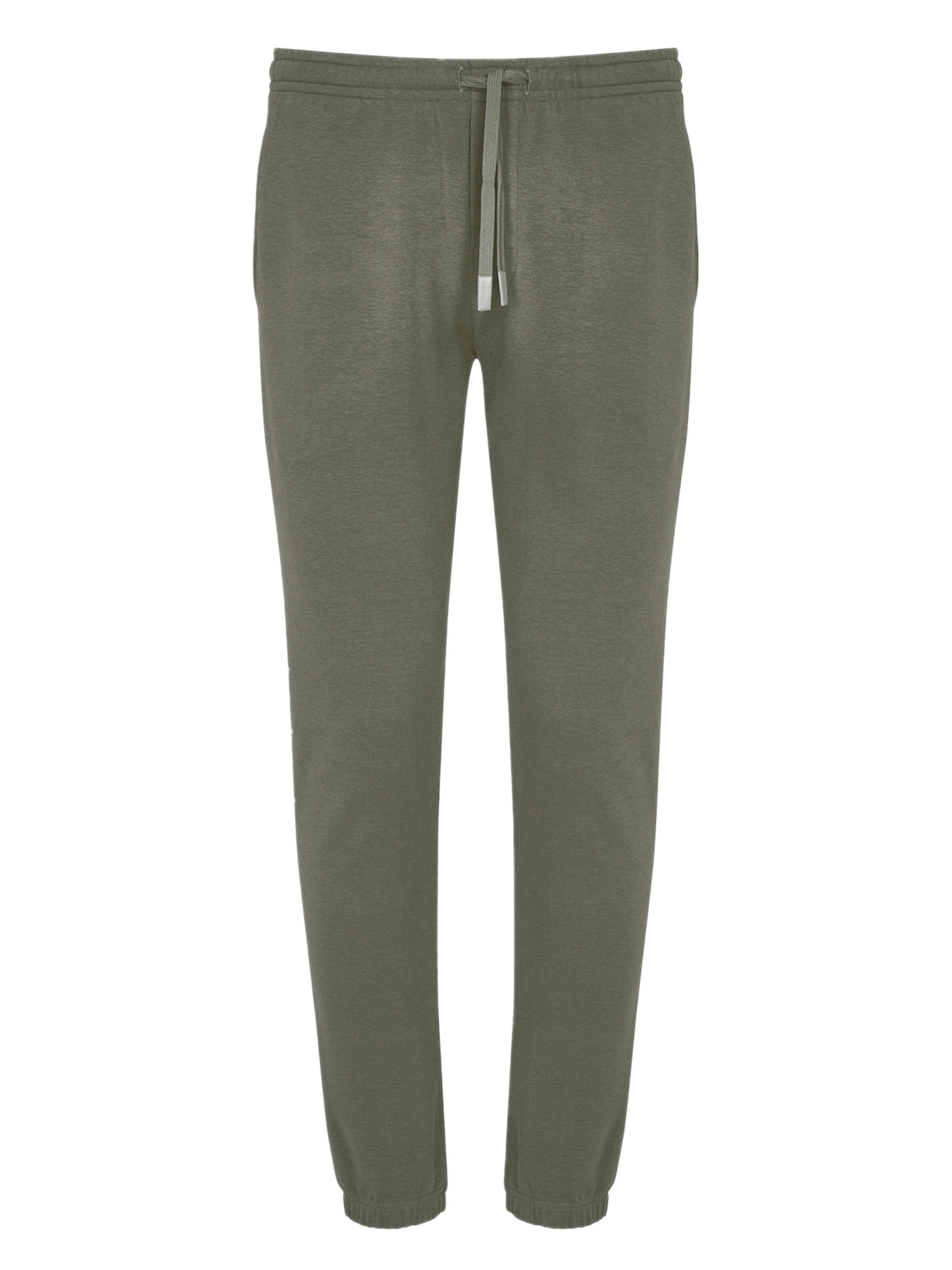 Mey Tapered Pyjamabroek in Groen: voorkant
