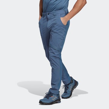 Regular Pantalon outdoor 'Zupahike' ADIDAS TERREX en bleu : devant