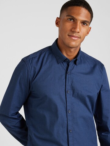 GARCIA Regular fit Button Up Shirt in Blue