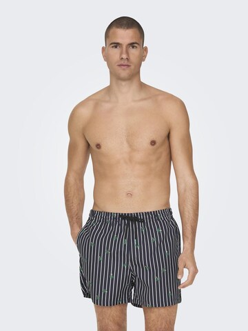 Only & Sons Badeshorts i blå: forside