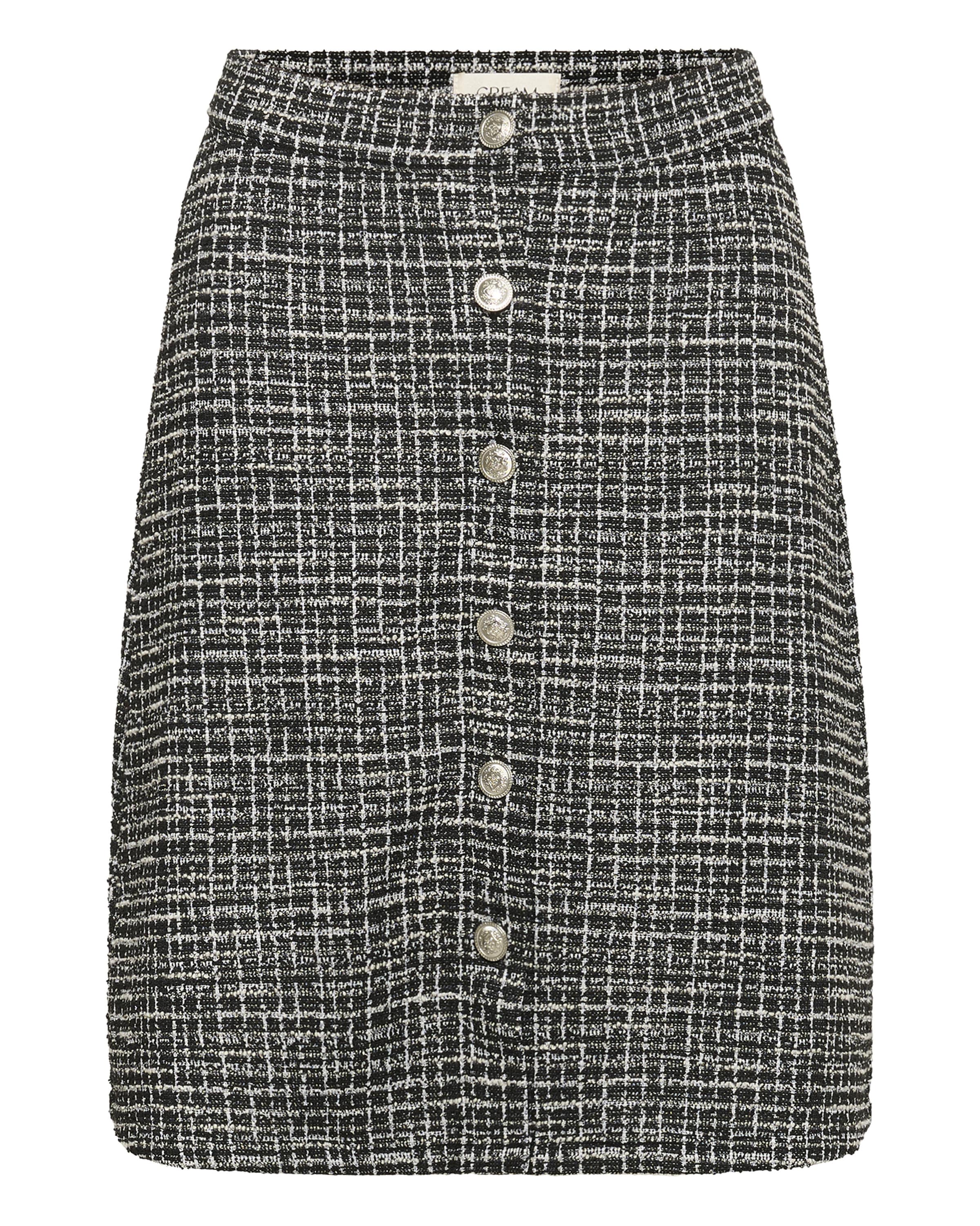 Cream Rok 'Millie' in Zwart: voorkant