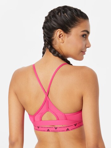 ADIDAS SPORTSWEAR Bustier Sport bh 'Aeroreact Light-Support 3-Stripes' in Roze