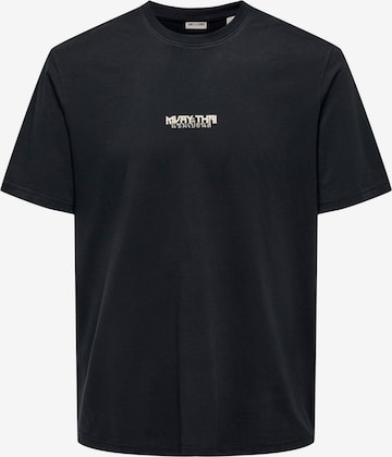 Only & Sons - Camiseta 'ONSFLOYD' en negro: frente