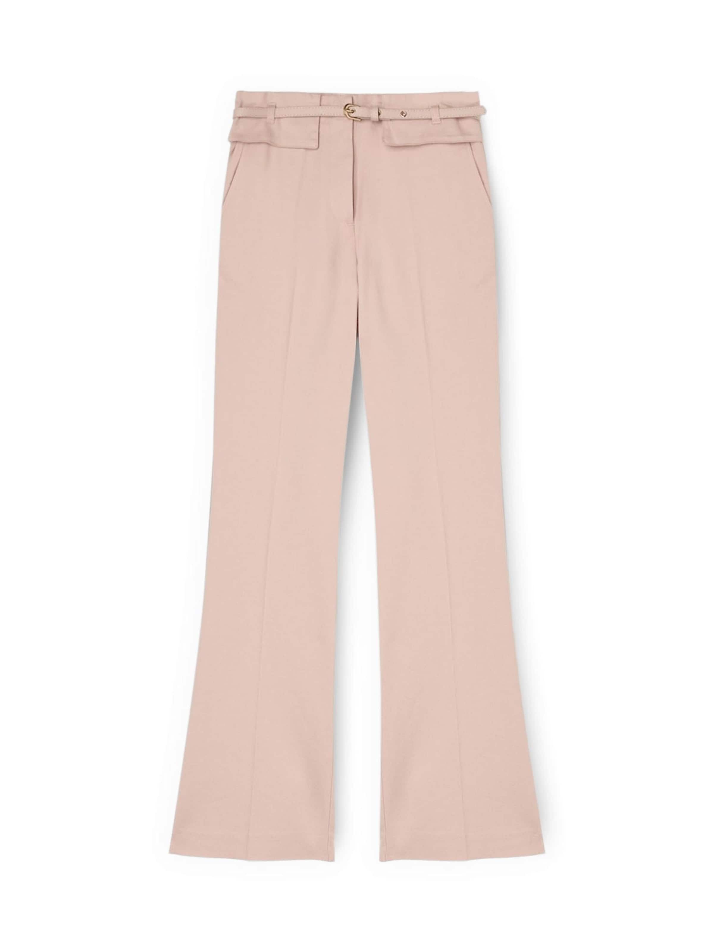 MOTIVI Flared Broek in Roze: voorkant