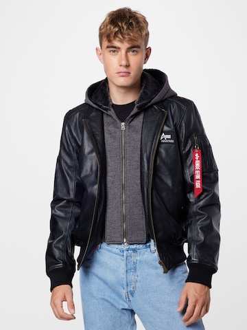 ALPHA INDUSTRIES Tussenjas in Zwart: voorkant