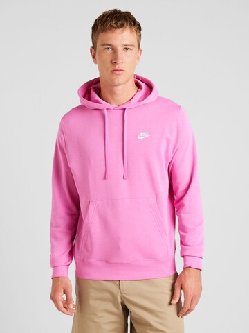 Nike Sportswear Regular fit Sweatshirt 'Club' in Pink: front
