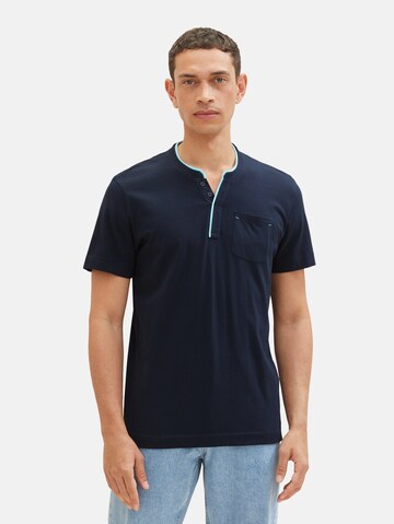 TOM TAILOR Shirt 'Serafino' in Blue: front