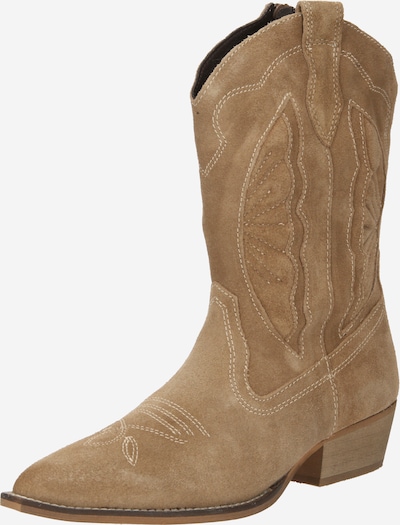 PS Poelman Bottes de cowboy 'MOCO' en noisette / blanc, Vue avec produit