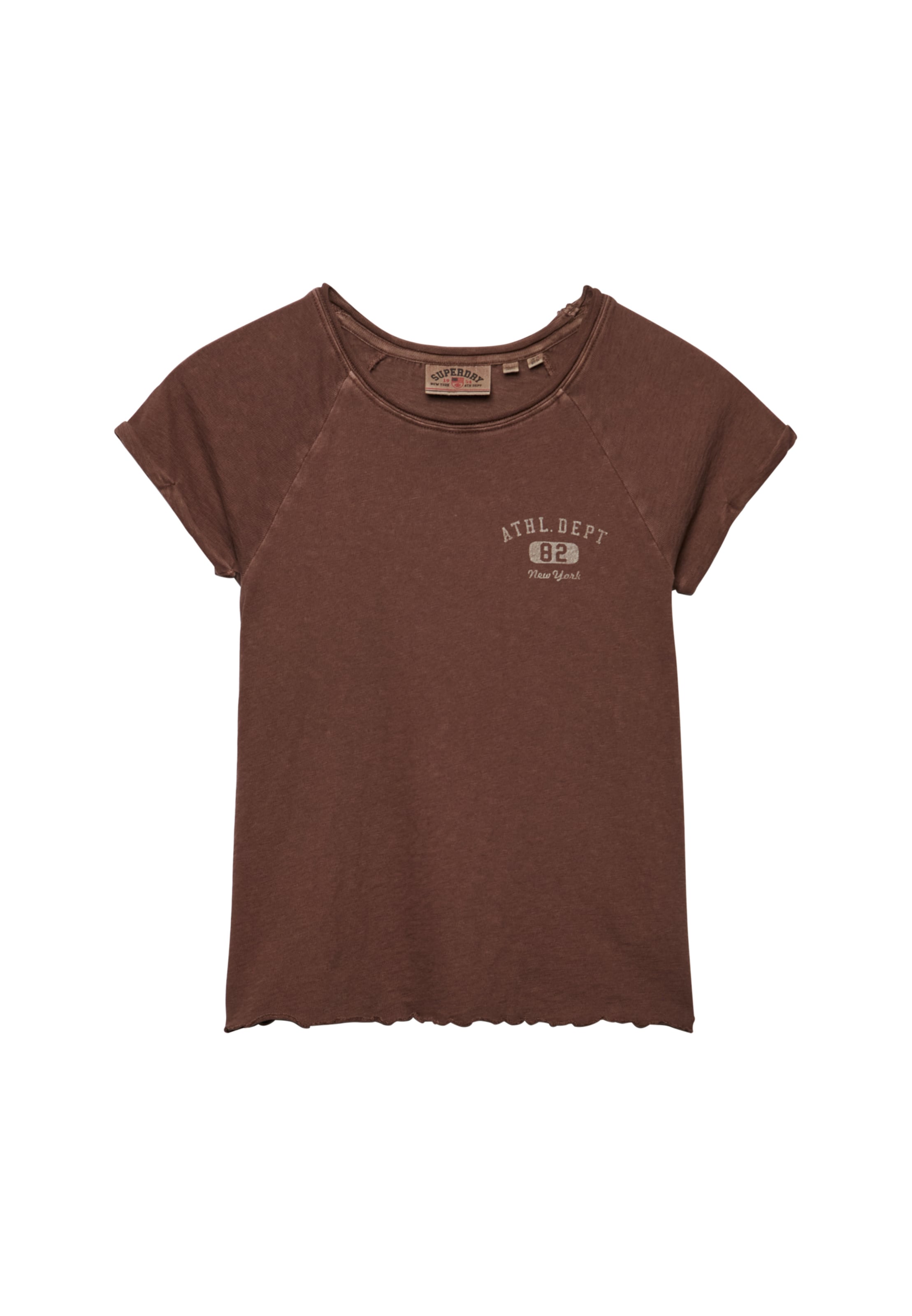 Superdry & Co Shirt 'Athletic Essentials' in Bruin: voorkant