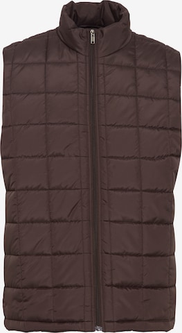 !Solid Bodywarmer 'Glen' in Bruin: voorkant