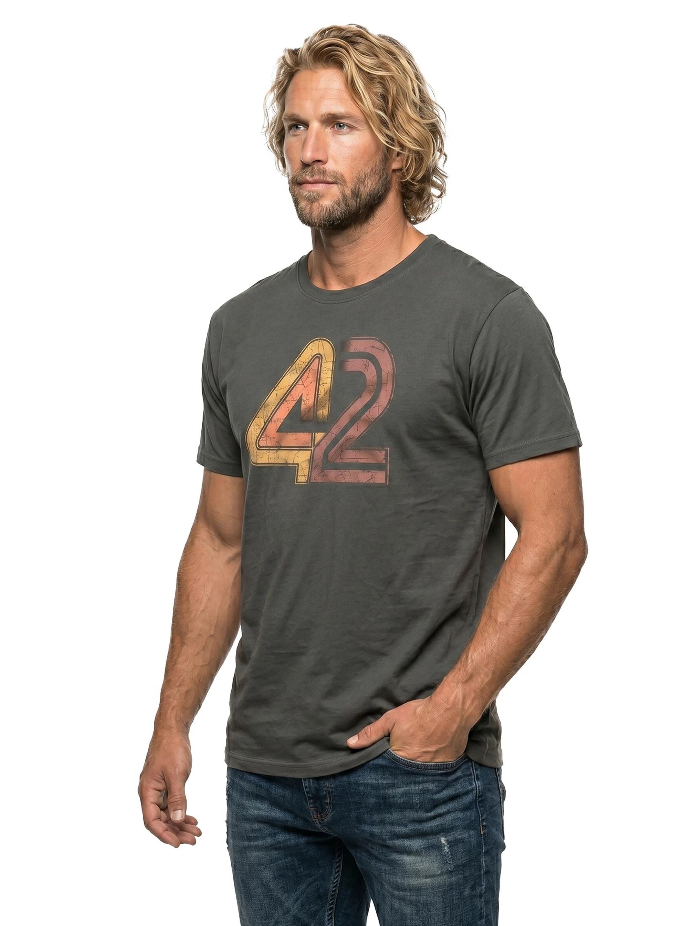 MAKAYA Shirt '42 The Answer'‌‌‌‌‌‌‌‌‌ in Grau