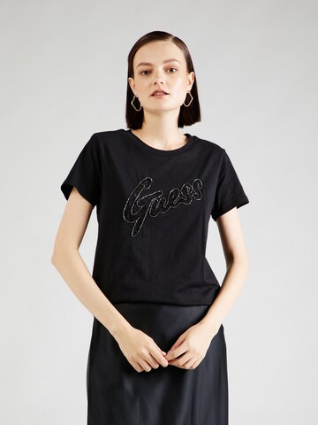 T-shirt GUESS en noir : devant