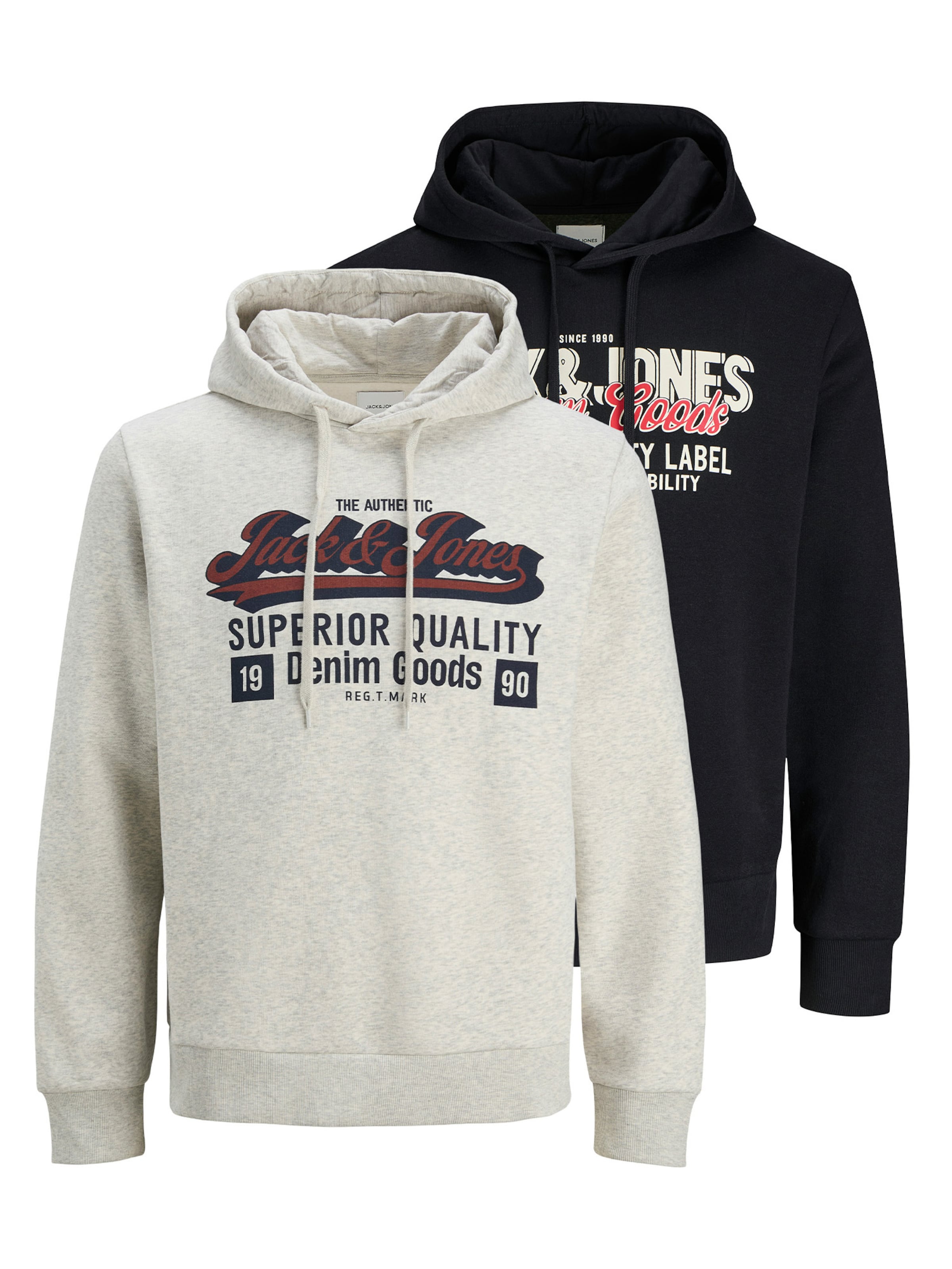 JACK & JONES Sweatshirt 'Logo' in Grey: front