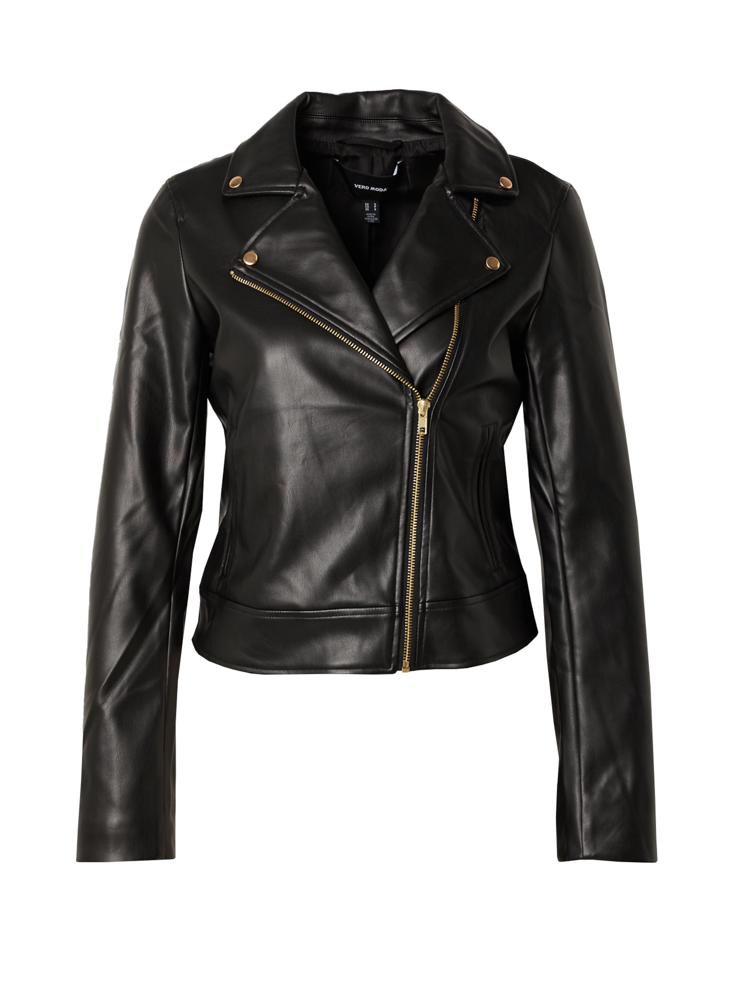 Vero Moda フェイクレザー バイカージャケット Beige Faux Leather Motorcycle Jacket - Vero Moda Classic