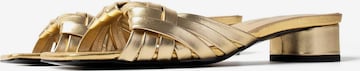 Mule 'SMELLS LIKE SPIRIT' L37 HANDMADE SHOES en or : devant
