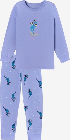 SCHIESSER Pyjama ' Horse World ' in Blau: Vorderseite